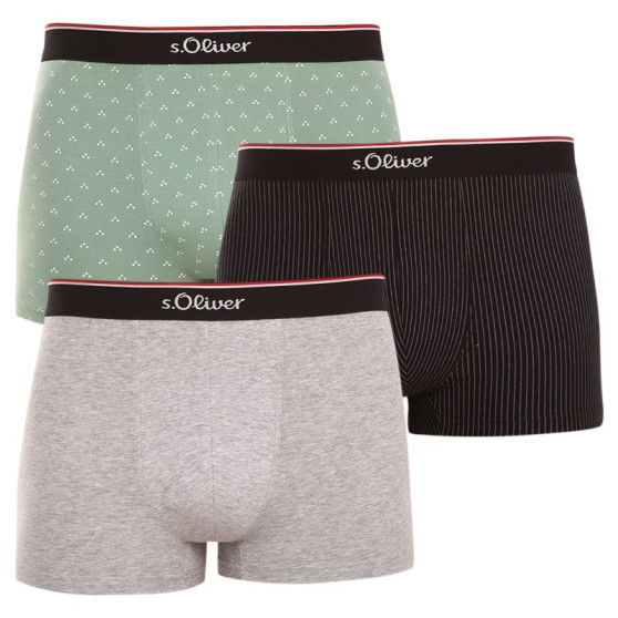 3PACK Boxers para hombre S.Oliver multicolor (JH-35B-84225411)