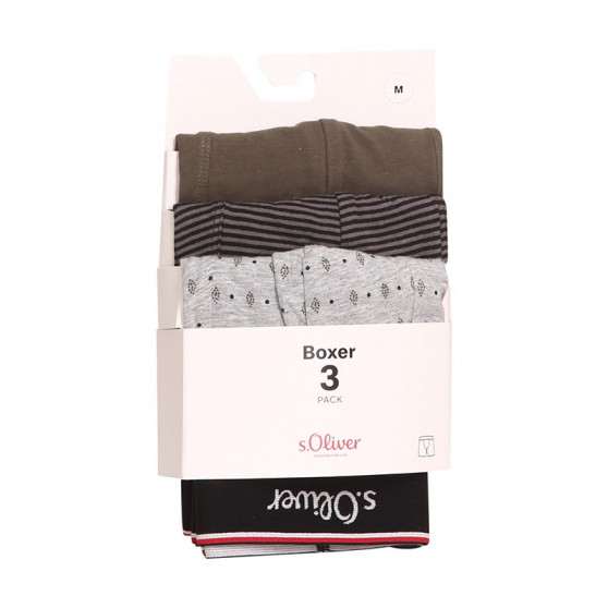 3PACK Boxers para hombre S.Oliver multicolor (JH-35B-11393424)