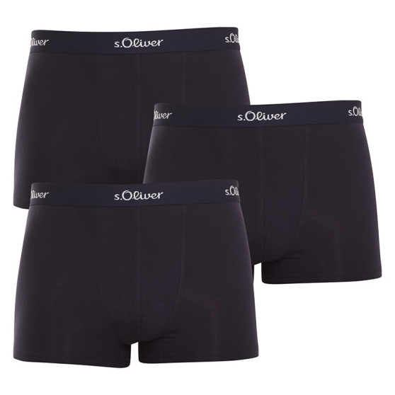 3PACK Boxers de hombre S.Oliver azul oscuro (JH-34B-31184142)