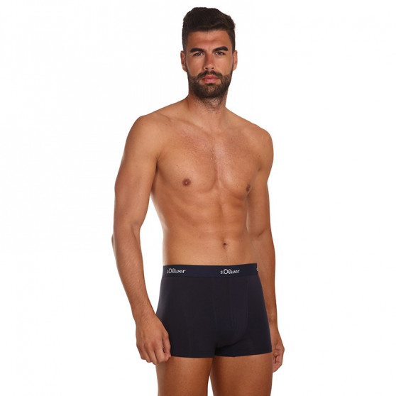 3PACK Boxers de hombre S.Oliver azul oscuro (JH-34B-31184142)