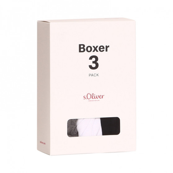 3PACK Boxers para hombre S.Oliver multicolor (JH-34B-23757453)