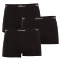 3PACK Boxers para hombre S.Oliver negro (JH-34B-31395507)