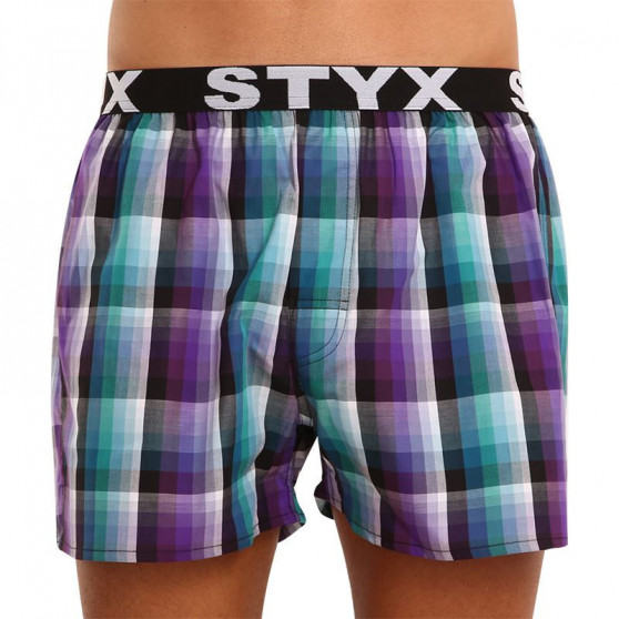 5PACK Calzones de hombre Styx deportivo elástico multicolor (B9225678)