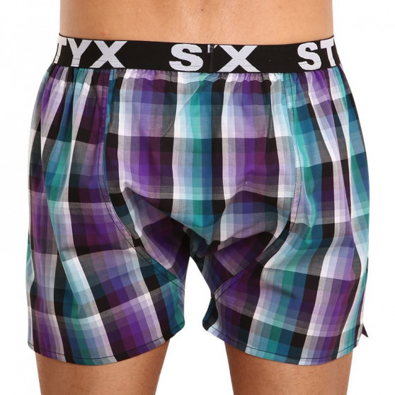 5PACK Calzones de hombre Styx deportivo elástico multicolor (B9225678)