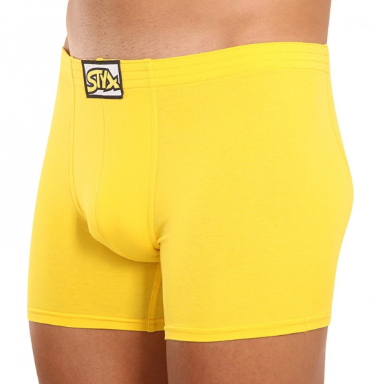 Boxers para hombre Styx largo clásico elástico amarillo (F1068)