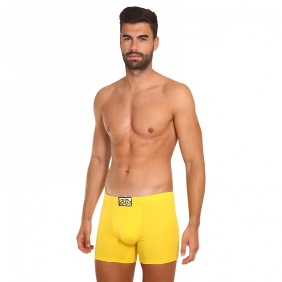 Boxers para hombre Styx largo clásico elástico amarillo (F1068)