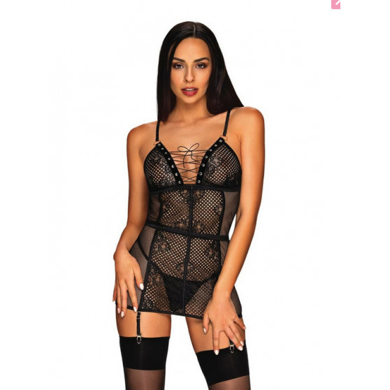 Conjunto mujer Obsessive negro (Basitta chemise)