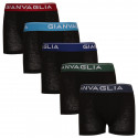 5PACK Boxers para niños Gianvaglia negro (026)