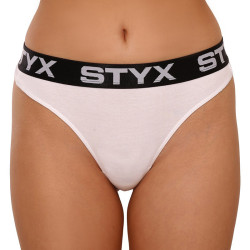 Tanga de mujer Styx deportes elástico blanco (IT1061)