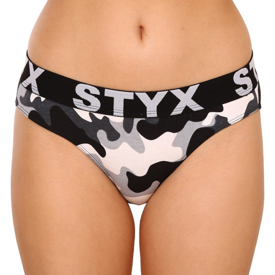 Bragas de mujer Styx arte deportes goma camuflaje (IK1457)