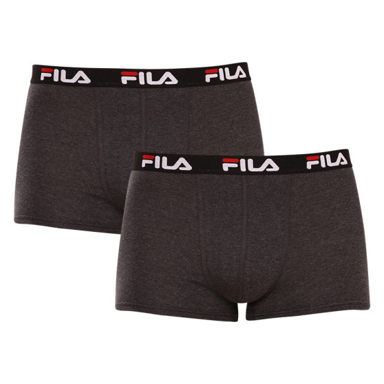 2PACK Boxers para hombre Fila gris (FU5141/2-248)