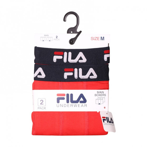 2PACK Boxers para hombre Fila rojo (FU5142/2-118)