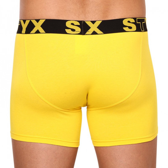 Boxers para hombre Styx largo deportivo elástico amarillo (U1068)