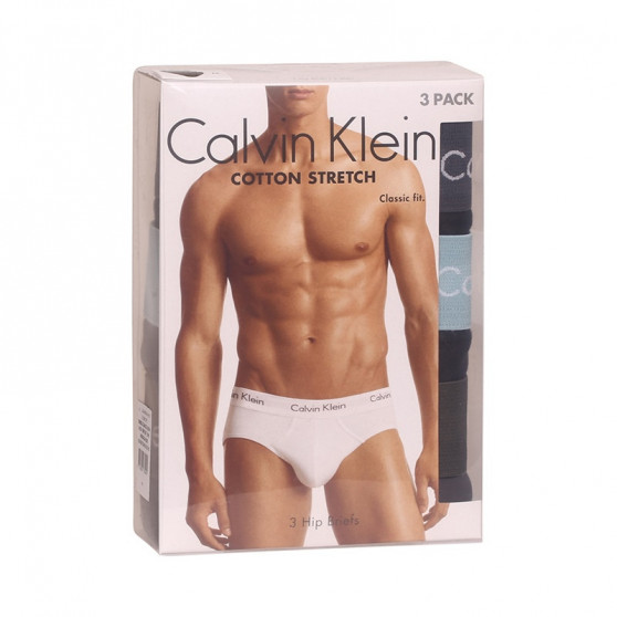 3PACK calzoncillos para hombre Calvin Klein multicolor (U2661G-6EW)