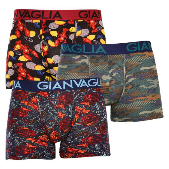 3PACK Boxers para hombre Gianvaglia multicolor (GVG-5506)