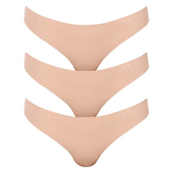 3PACK tanga de mujer Under Armour beige (1325615 249)