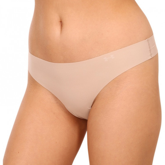 3PACK tanga de mujer Under Armour beige (1325615 249)