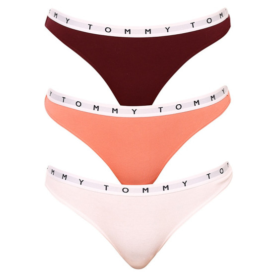 3PACK tanga de mujer Tommy Hilfiger multicolor (UW0UW02521 0V4)