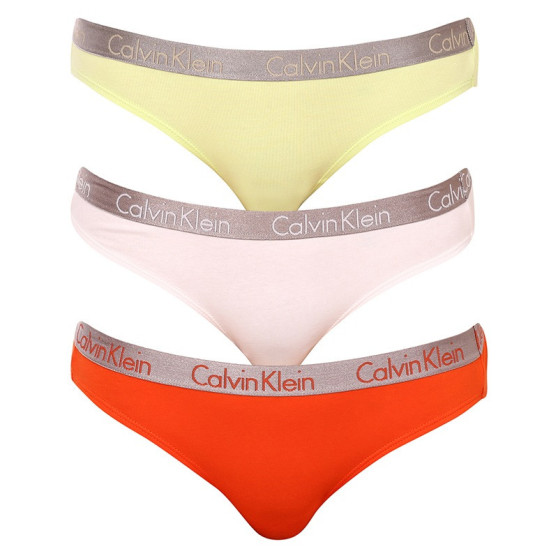 3PACK bragas de mujer Calvin Klein multicolor (QD3561E-6S2)