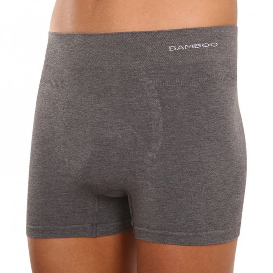 Boxers para hombre Gino sin costuras bambú gris (54005)