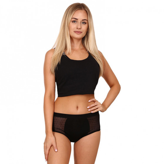 Bodylok Braga Menstrual Bamboo Hi-Waist Negra Menstruación abundante (BD2204)