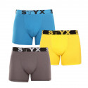 3PACK Boxers para hombre Styx largos deportivos elásticos multicolor (U9696863)