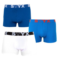 3PACK Boxers para hombre Styx goma deportiva sobredimensionado multicolor (R9676861)