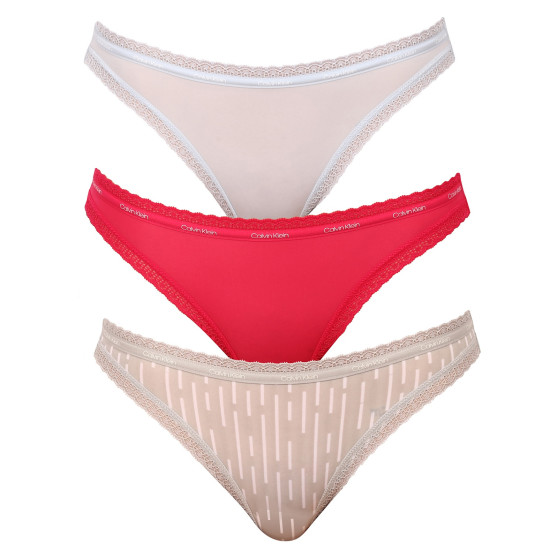 3PACK bragas de mujer Calvin Klein multicolor (QD3804E-6VW)