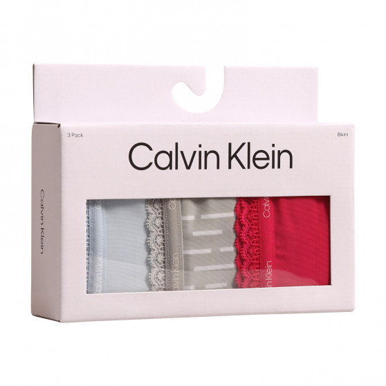 3PACK bragas de mujer Calvin Klein multicolor (QD3804E-6VW)