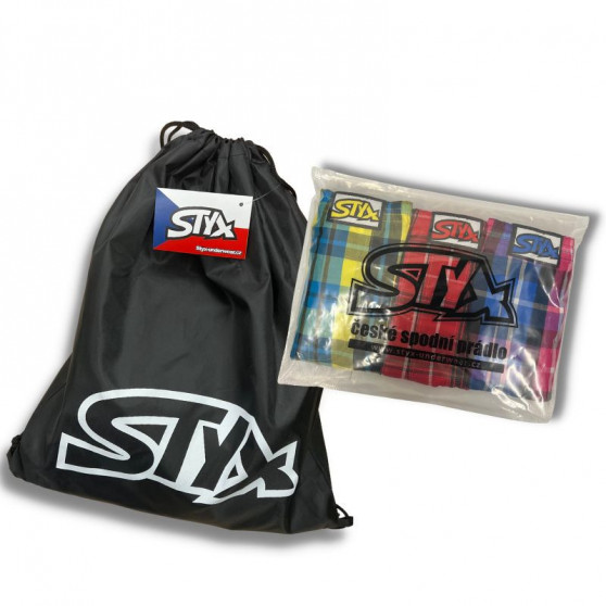 3PACK Boxers para hombre Styx goma deportiva sobredimensionado multicolor (R9676861)