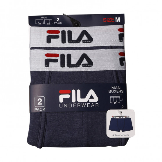 2PACK Boxers para hombre Fila azul (FU5016/2-272)