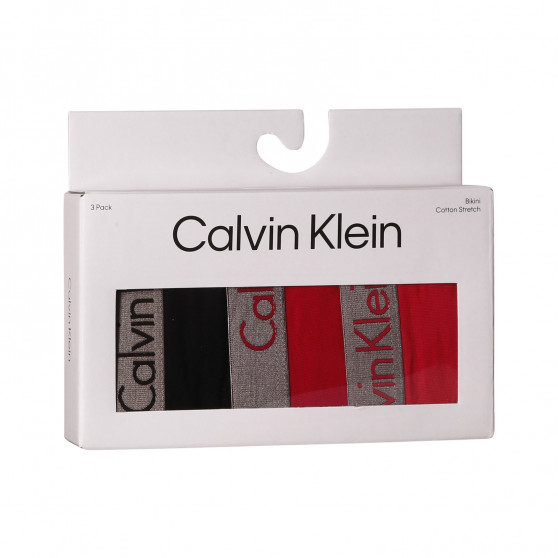 3PACK bragas de mujer Calvin Klein multicolor (QD3561E-6VS)