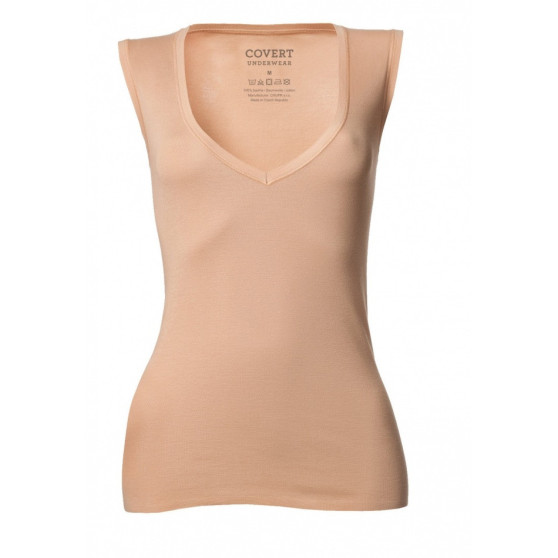 Camiseta de tirantes invisible para mujer Covert beige (147472-410)