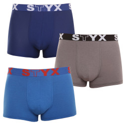 3PACK Boxers para hombre Styx goma deportiva multicolor (G9676863)