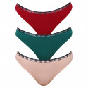 3PACK tanga de mujer Tommy Hilfiger multicolor (UW0UW03921 0WQ)