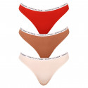 3PACK tanga de mujer Tommy Hilfiger multicolor (UW0UW02829 0R2)