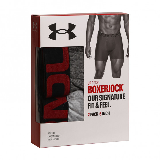 2PACK Boxers para hombre Under Armour gris (1363619 011)