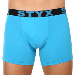 Boxers para hombre Styx largo deportivo elástico azul claro (U1169)