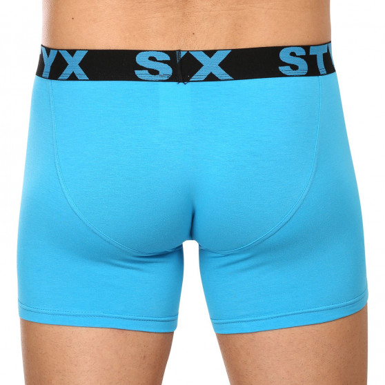 Boxers para hombre Styx largo deportivo elástico azul claro (U1169)