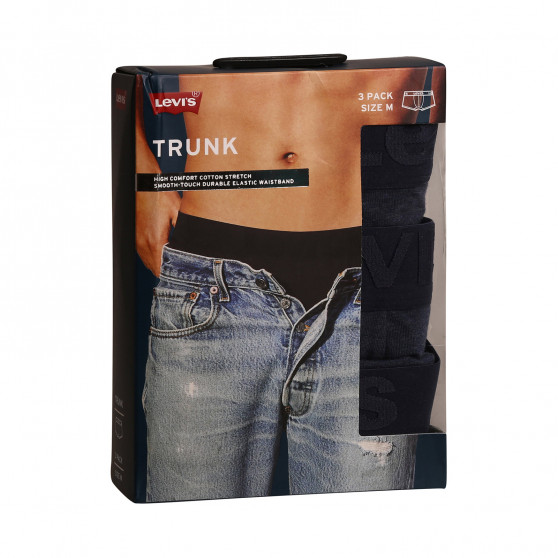 3PACK Boxers para hombre Levis azul (905042001 008)