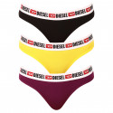 3PACK tanga de mujer Diesel multicolor (00SE0K-0EAXL-E6463)