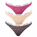 3PACK braguitas de mujer Calvin Klein sobredimensionado multicolor (QD3975E-6Q2)