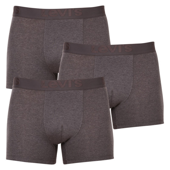 3PACK Boxers para hombre Levis gris (905045001 007)