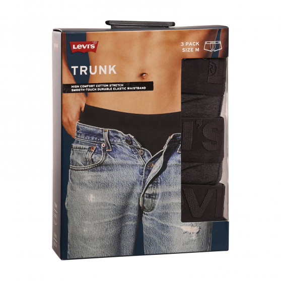 3PACK Boxers para hombre Levis gris (905042001 007)