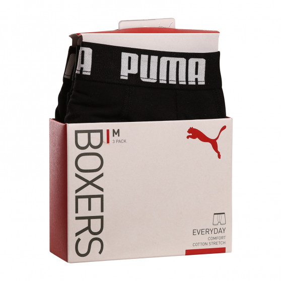 3PACK Boxers para hombre Puma negro (701206546 001)