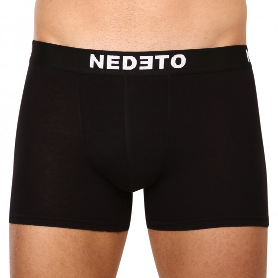 10PACK Boxers para hombre Nedeto negro (10NDTB001-brand)