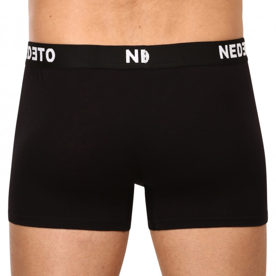 10PACK Boxers para hombre Nedeto negro (10NDTB001-brand)