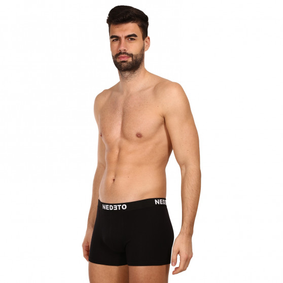 10PACK Boxers para hombre Nedeto negro (10NDTB001-brand)