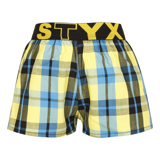 Pantalón corto para niños Styx elástico deportivo multicolor (BJ933)