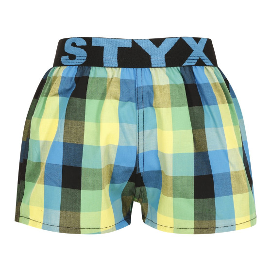 Pantalón corto para niños Styx elástico deportivo multicolor (BJ936)